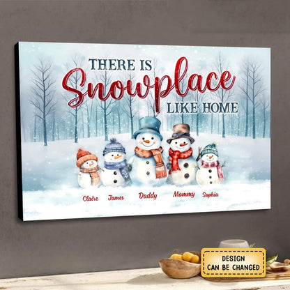There's Snowplace Like Home - Personalized Family Poster / Canvas