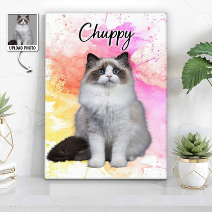 Personalized Customized Pet Photo Canvas / Poster - Custom Gift For Pet Lovers