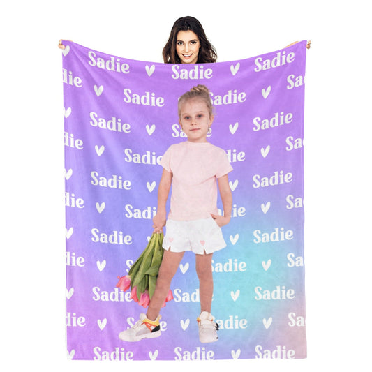 Personalized Name & Photo Blanket - Wrapped in Love, Made Just for You