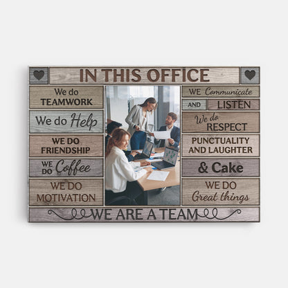 We Are A Team - Personalised Photo Canvas / Poster