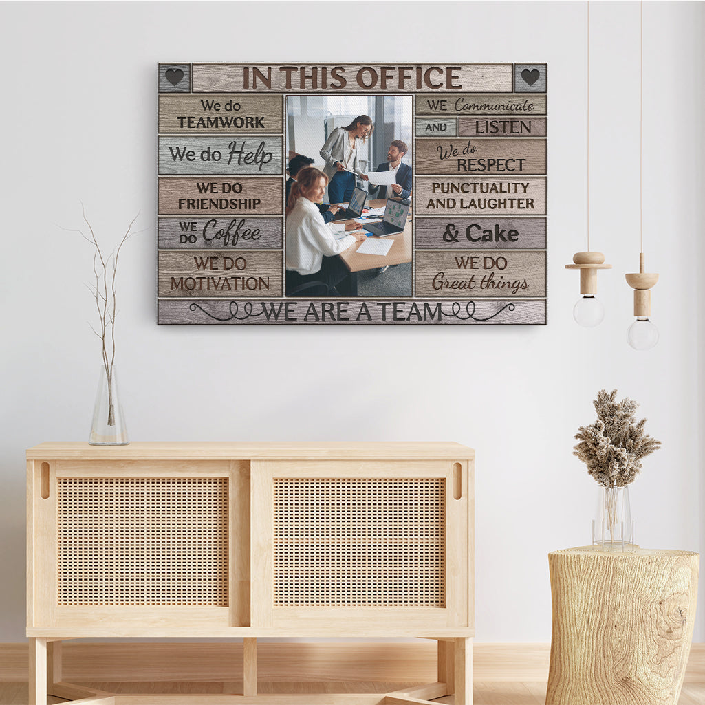 We Are A Team - Personalised Photo Canvas / Poster