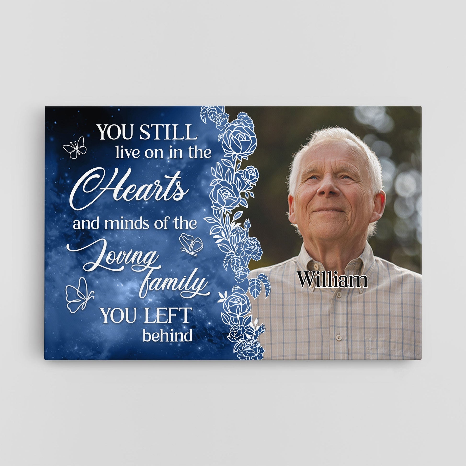 You Still Live On - Personalised Memorial Photo Canvas / Poster