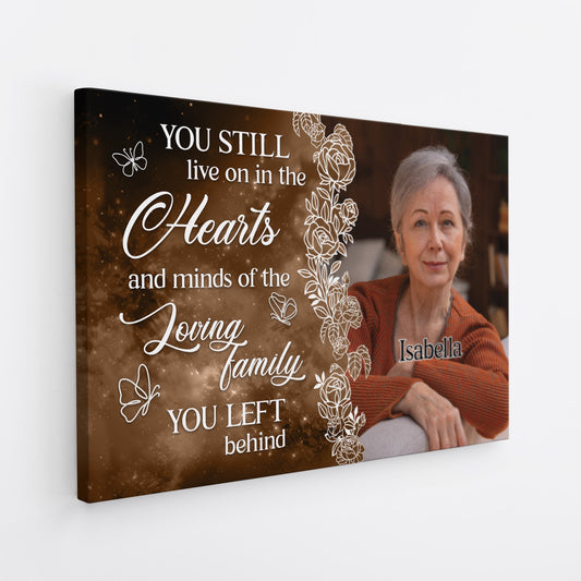 You Still Live On - Personalised Memorial Photo Canvas / Poster