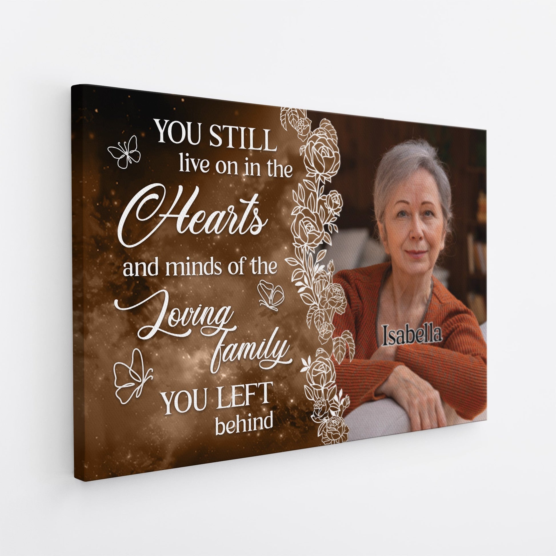 You Still Live On - Personalised Memorial Photo Canvas / Poster