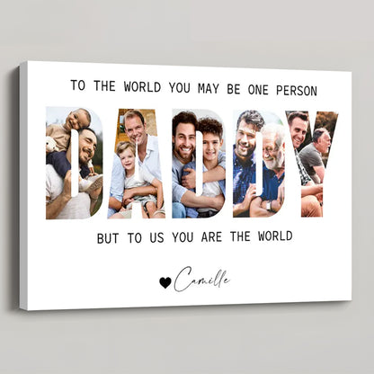 “The Dad Story” - Personalized Photo Collage Canvas