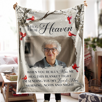 Loving You Forever - Personalized Custom Photo Memorial Blanket