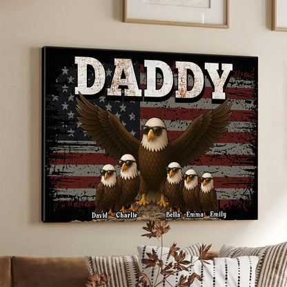 “The Eagle Gang” American Style Canvas / Poster - Personalized Father’s Day Gift