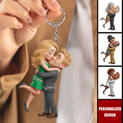 Personalized Custom Anniversary Wedding Keychain - Gifts For Husband And Wife
