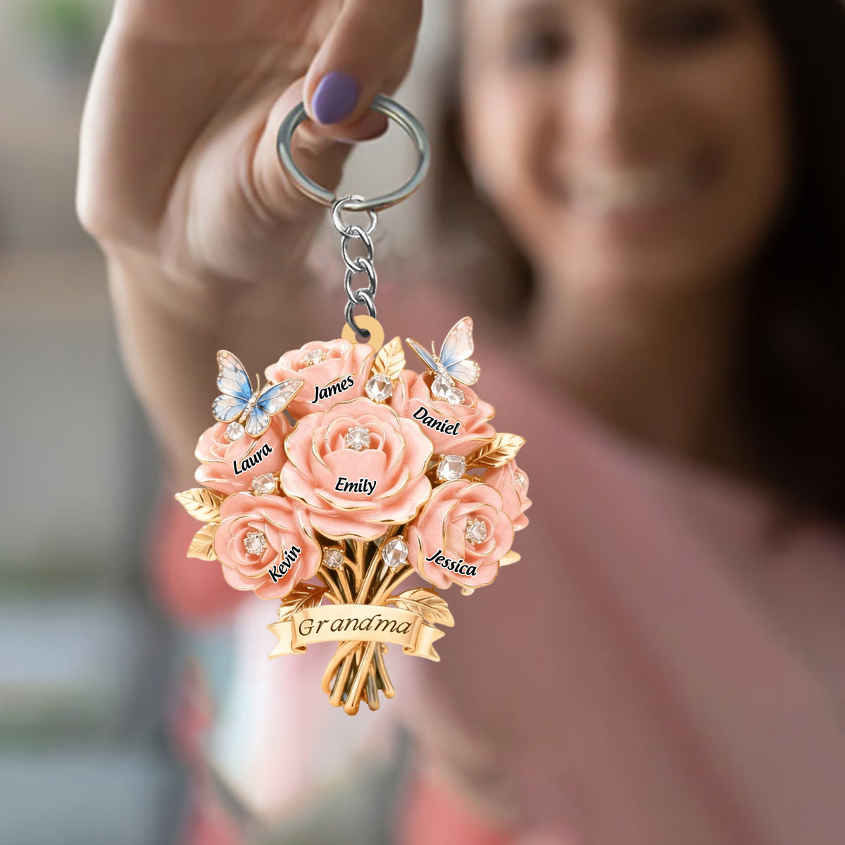 I Love You Mom - Personalized Keychain: A Heartfelt Gift For Mother & Grandma
