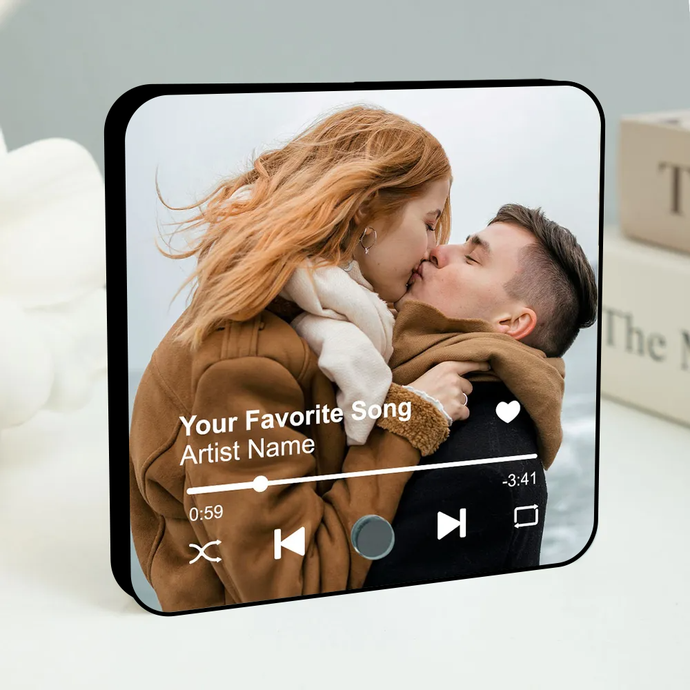 Custom Photo & Favorite Song - Personalized Music Fridge Magnet