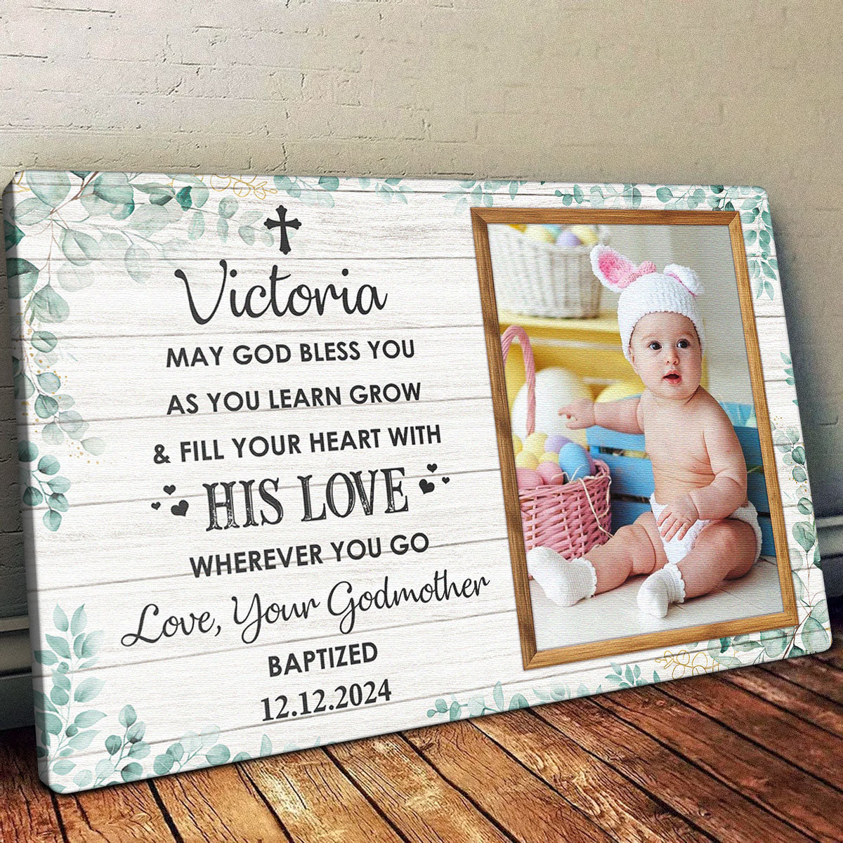 May God Bless You - Personalized Custom Photo Canvas / Poster