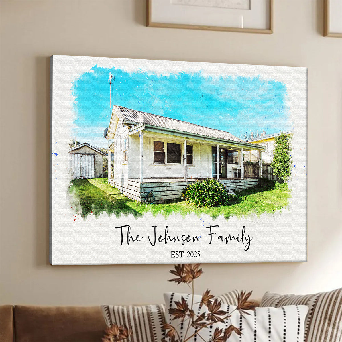 Personalized Customized Your Little Home Photo Canvas / Poster - Custom Gift For Family Members