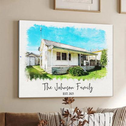 Personalized Customized Your Little Home Photo Canvas / Poster - Custom Gift For Family Members
