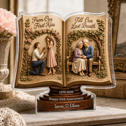 Custom Anniversary Acrylic Plaque personalization view for Wife