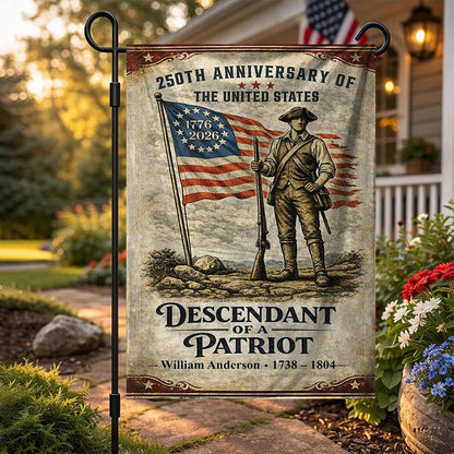 Personalized Garden Flag - Customizable 250th Anniversary Tribute
