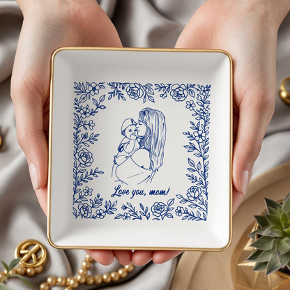 Personalized Mom Jewelry Dish - Custom Photo for Mother’s Day