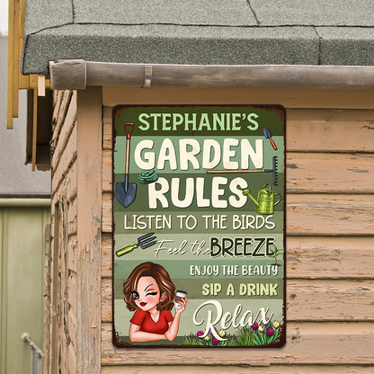 Garden Rules - Personalized Customized Metal Sign