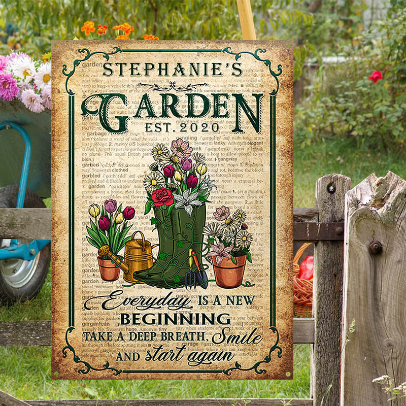 Garden Dictionary Take A Deep Breath Custom Classic Metal Signs-Metal Sign-PRINTS10