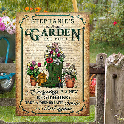 Garden Dictionary Take A Deep Breath Custom Classic Metal Signs-Metal Sign-PRINTS10