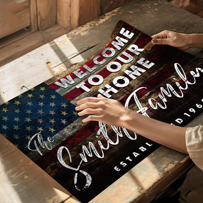 Welcome To Our Home - Personalized Custom Family Name Canvas / Poster