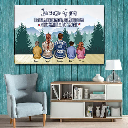 Family Maybe In Distance But Never At Heart - Family Canvas - Family Gift Personalized Custom Canvas