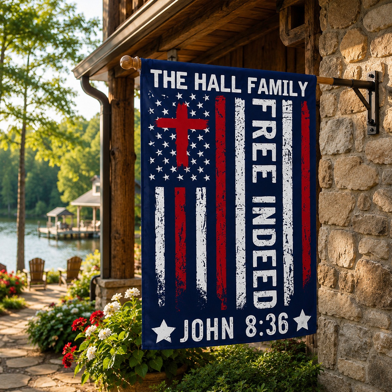 Garden Flag gift-ready design for Family