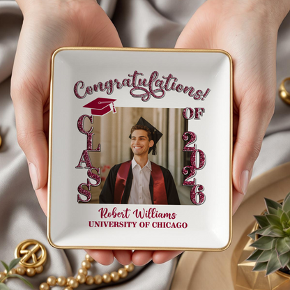 Personalized Graduation Jewelry Dish: Celebrate Your Achievement in Style