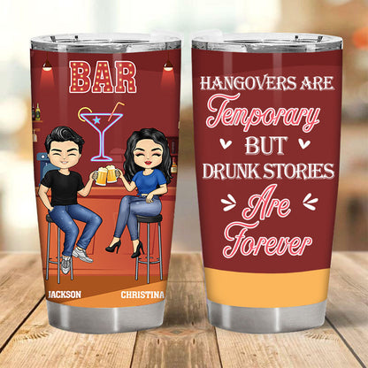 Here's To Another Year Of Bonding Over Alcohol White Best Friends - Bestie BFF Gift - Personalized Custom Tumbler