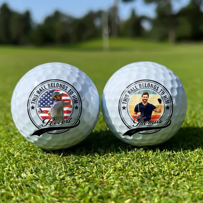 Toy / Plaything material and size view - Custom Photo Personalized Golf Ball