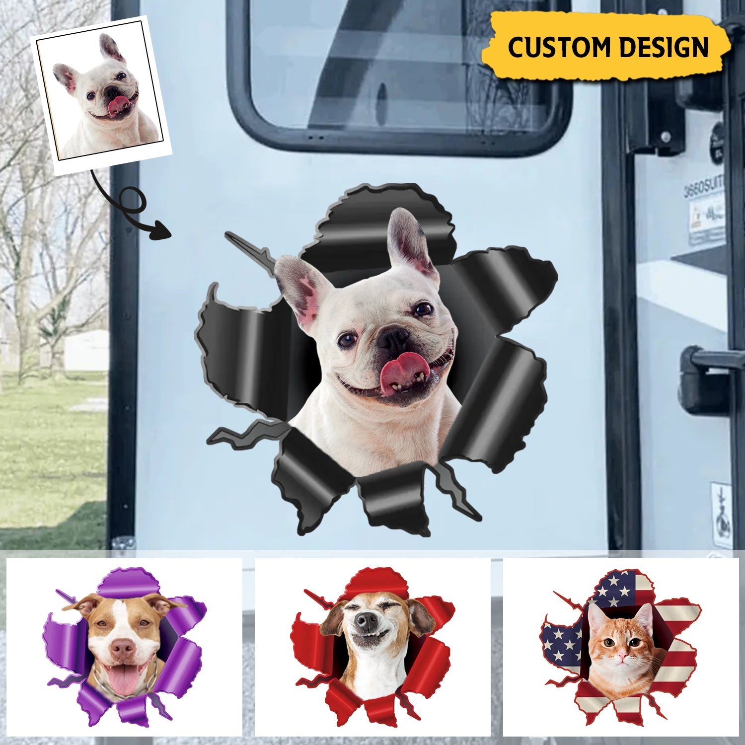 Personalized Peeking Pets Sticker- Gift For Pet Lovers