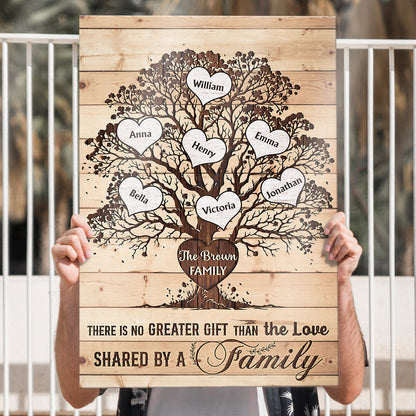 There Is No Greatest Gift Than Family - Personalized Customized Canvas / Poster
