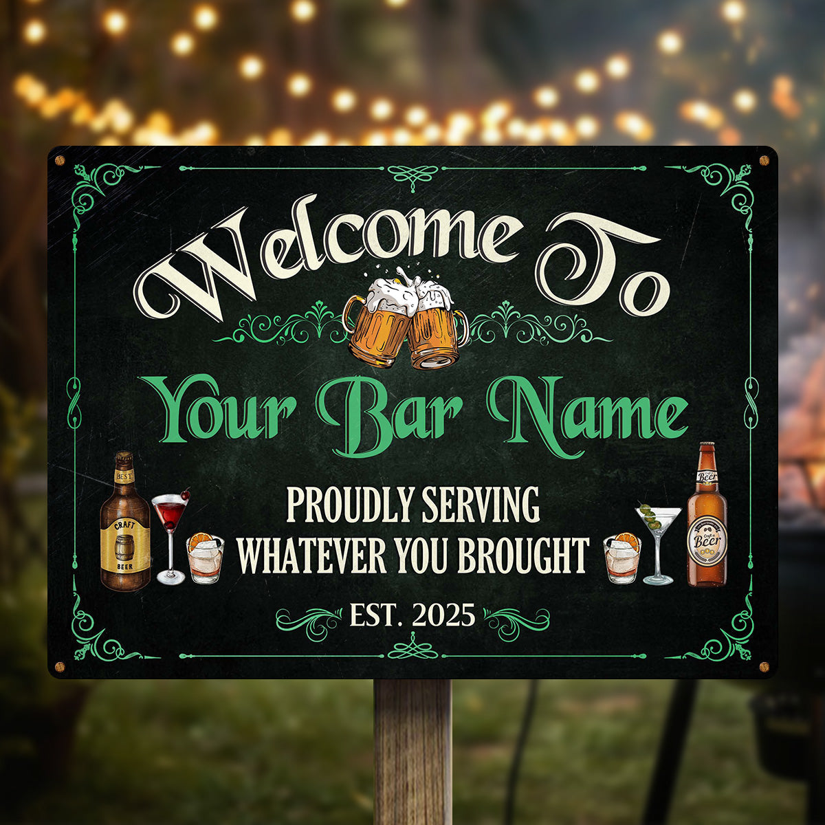 Welcome To Our Bar - Personalized Customized Metal Sign