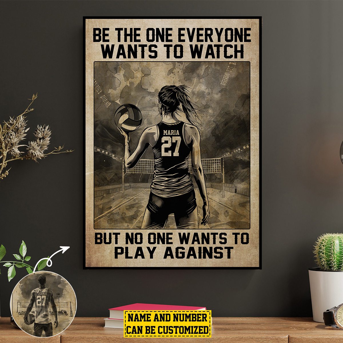 Personalized Volleyball Motivation Poster / Canvas - Gift For Volleyball Lovers