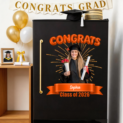 Class Of 2026 Graduation Gift - Personalized Custom Photo Decal Sticker