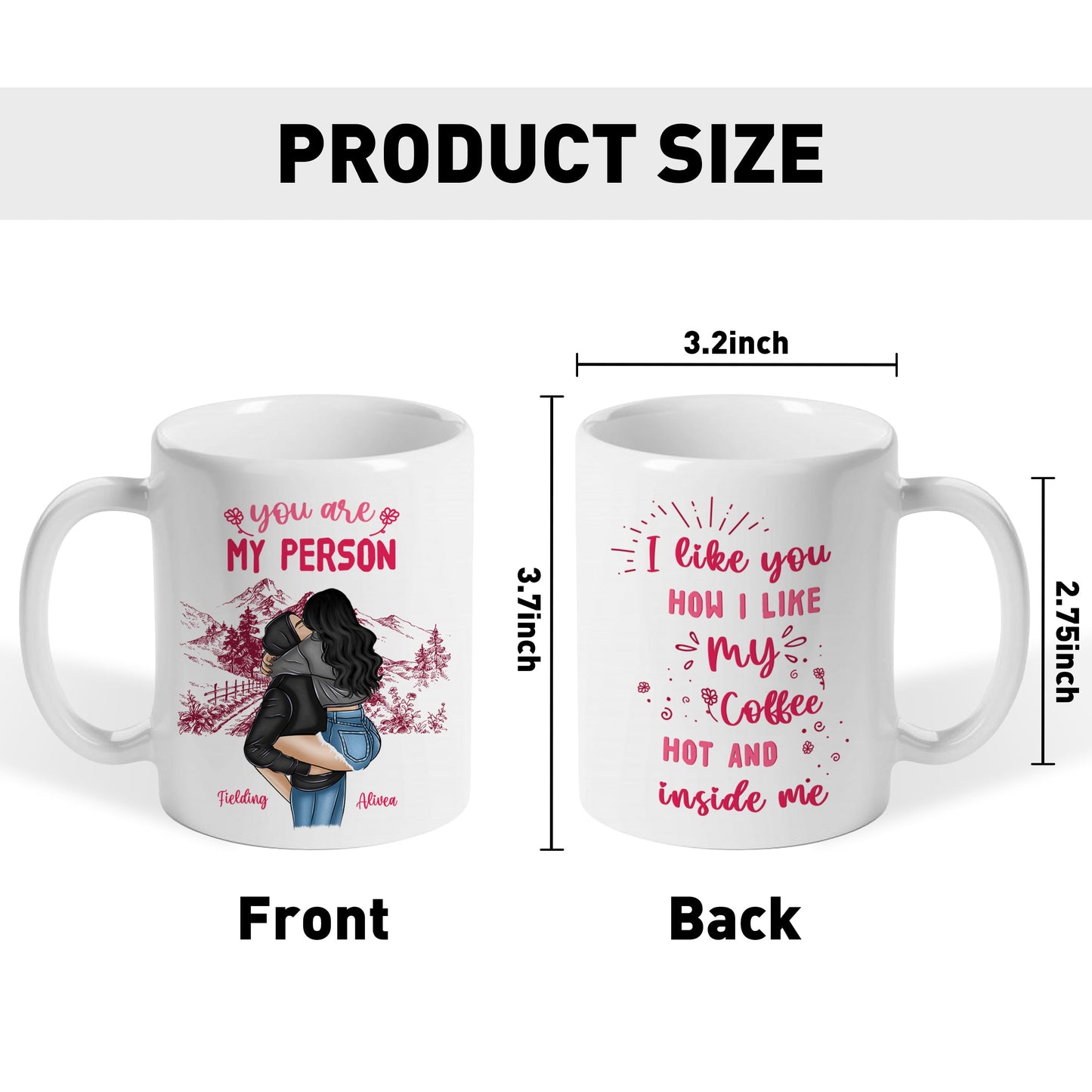 I Like You How I Like My Coffee, Hot And Inside Me - Loving Gift For Couples - Personalized Mug