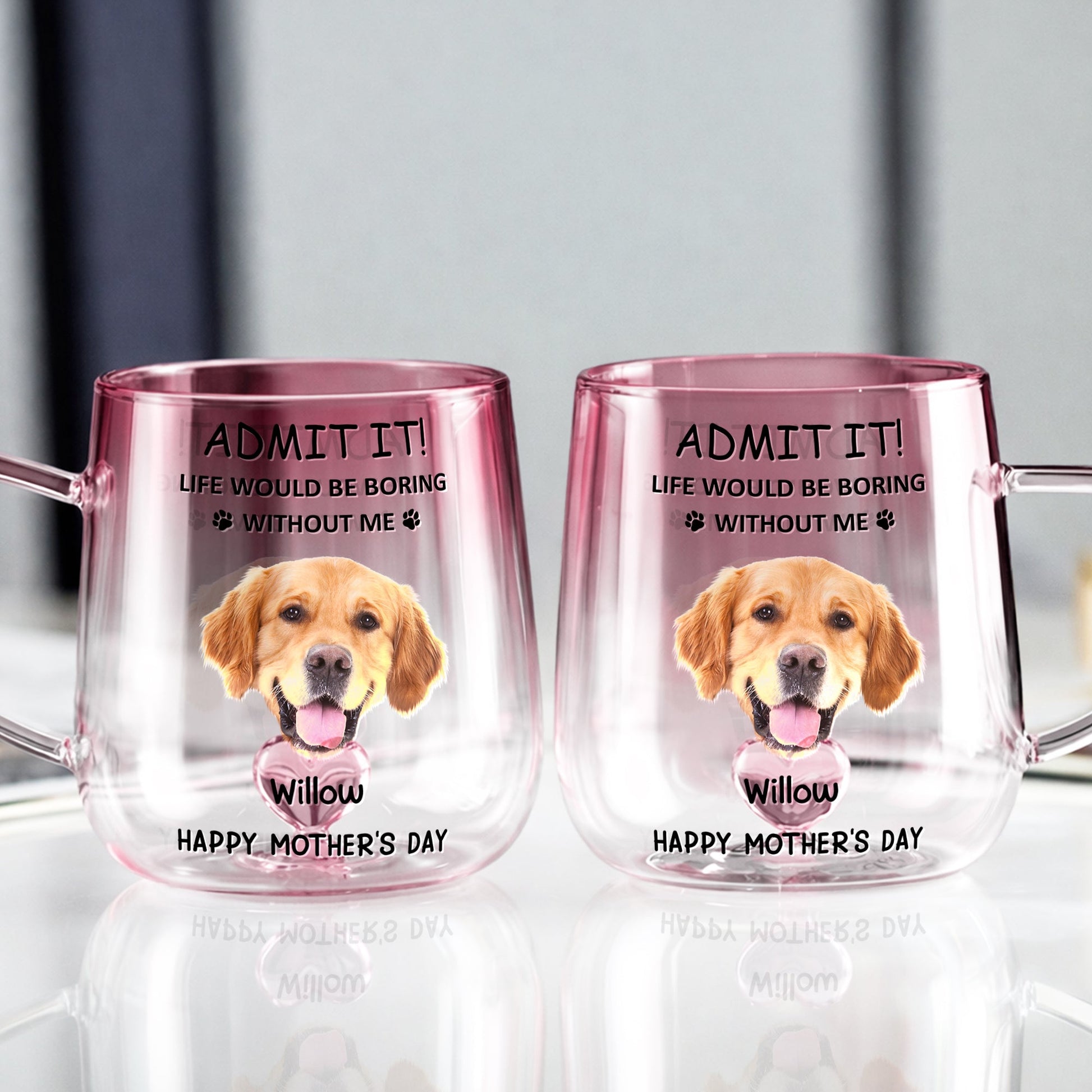 Life Would Be Boring Without Us - Personalized Gradient Glass Mug