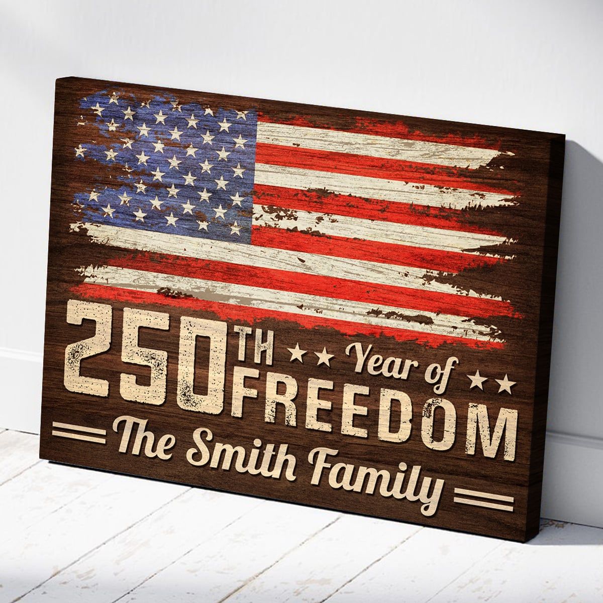 Independence Day Gift - Personalized 250 Anniversary USA Canvas / Poster
