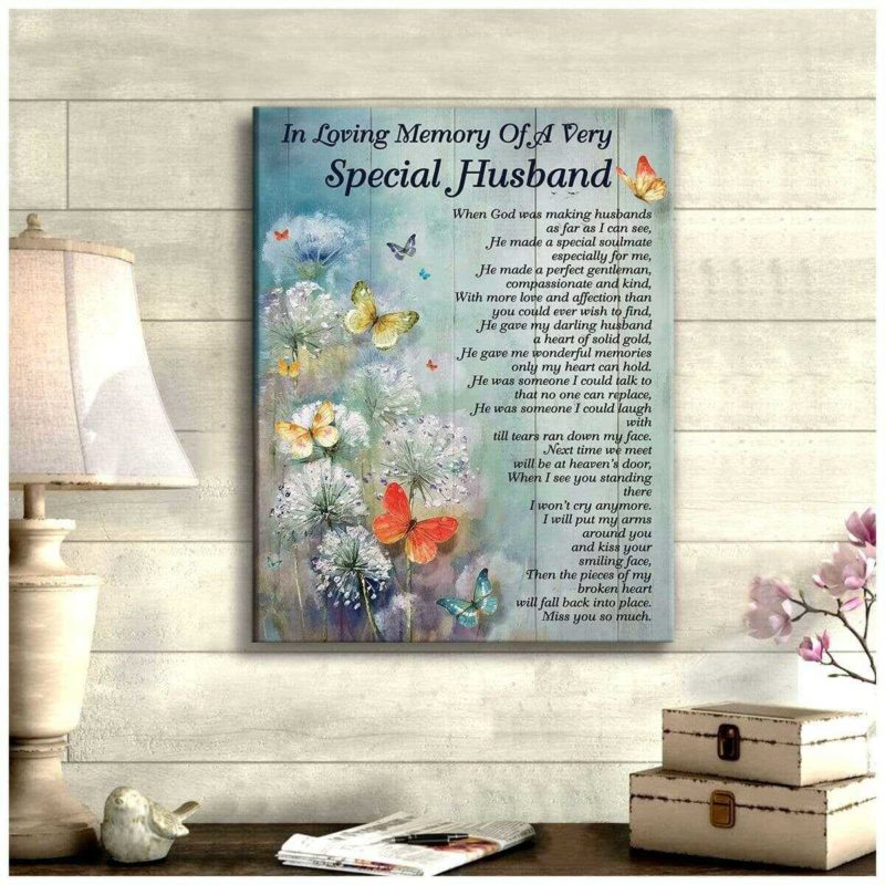 Butterfly Memories: Sympathy Canvas Art — Honoring a Beloved Husband’s Eternal Presence