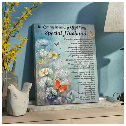 Butterfly Memories: Sympathy Canvas Art — Honoring a Beloved Husband’s Eternal Presence