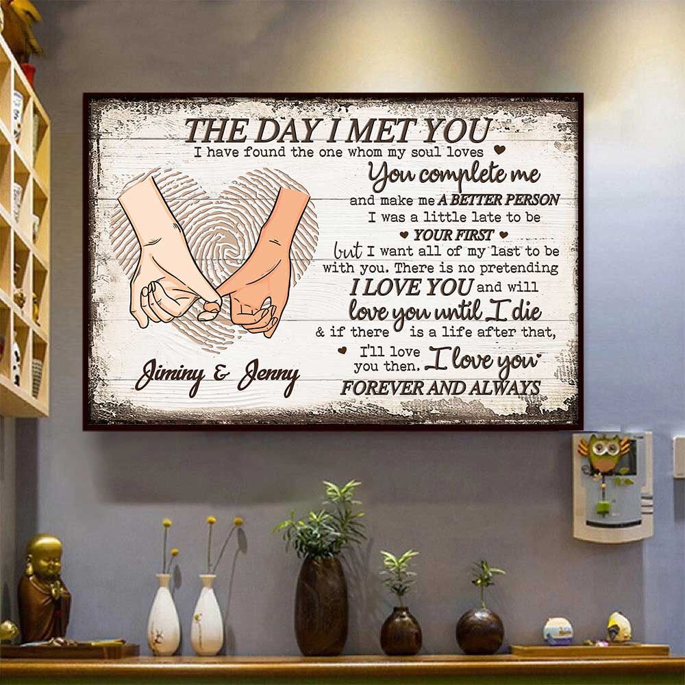 Love You Forever And Always - Personalized Couples Poster / Canvas