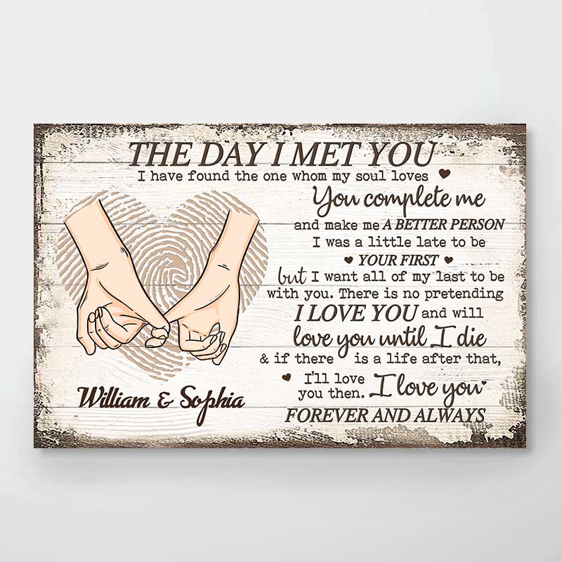 Love You Forever And Always - Personalized Couples Poster / Canvas