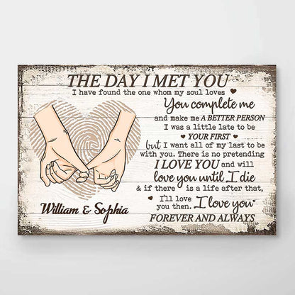 Love You Forever And Always - Personalized Couples Poster / Canvas