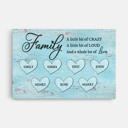 Personalized “A Whole Lot of Love” Canvas / Poster - Custom Wall Art with Family Names