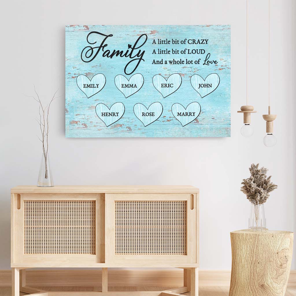 Personalized “A Whole Lot of Love” Canvas / Poster - Custom Wall Art with Family Names