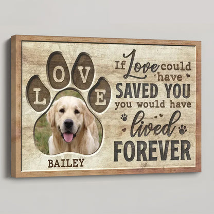 Forever In Our Hearts - Personalized Pet Memorial Poster / Canvas
