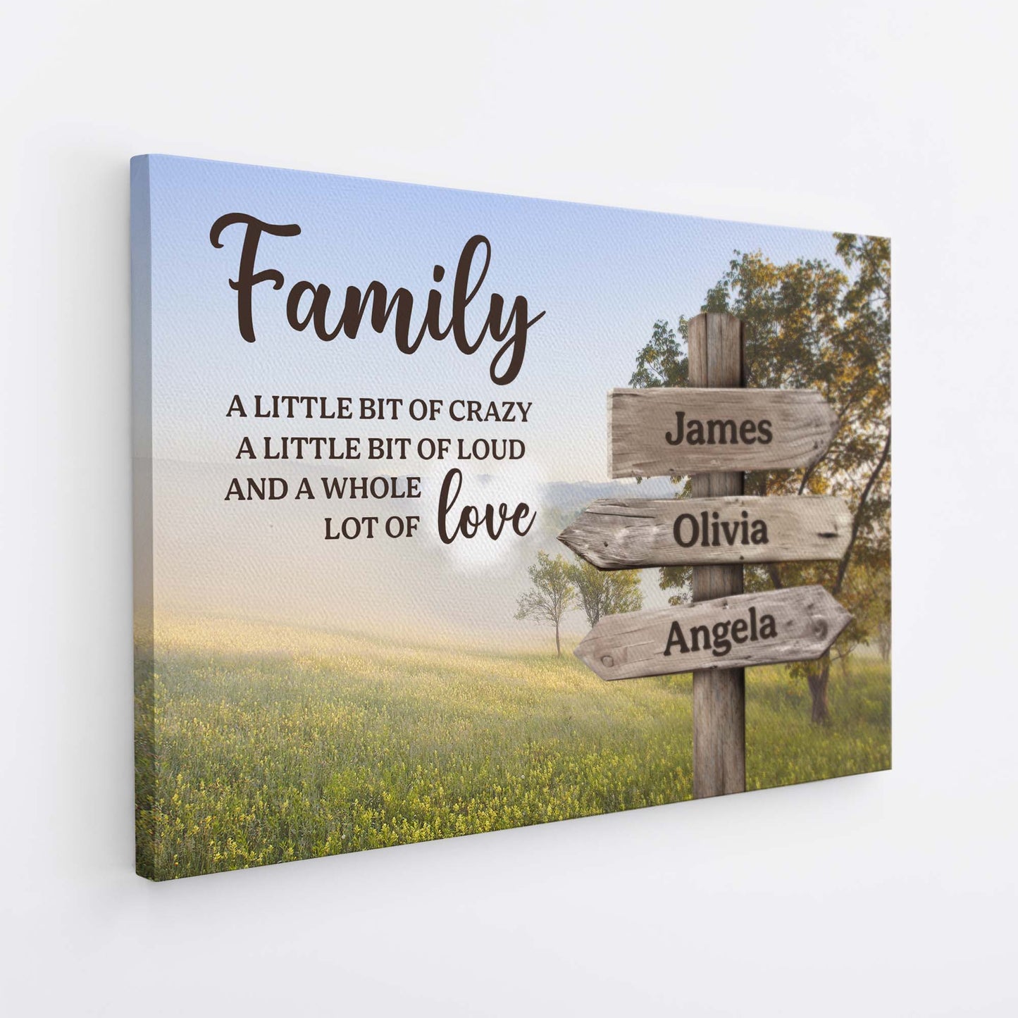 Personalized Family Canvas / Poster with Names - Custom Family Christmas Gifts