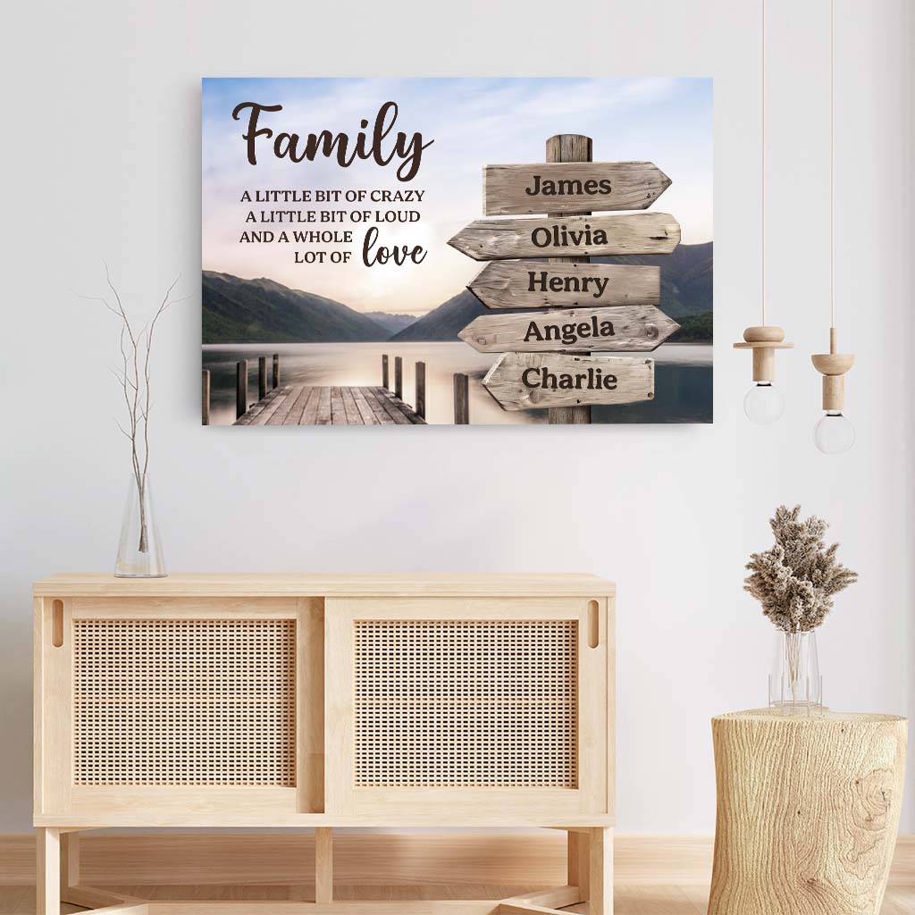 Personalized Family Canvas / Poster with Names - Custom Family Christmas Gifts