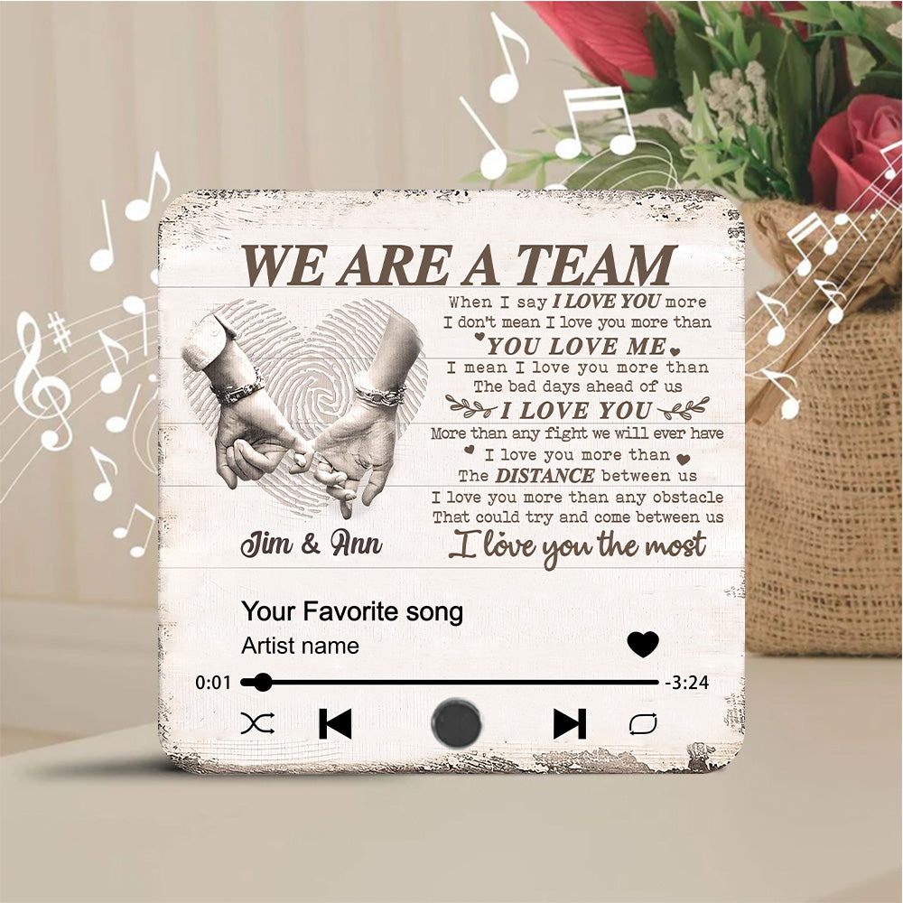 Custom Name Music Fridge Magnet - We Are a Team