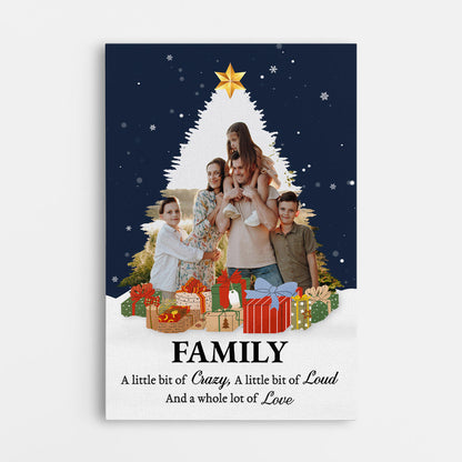 Personalised Family Christmas Canvas / Poster - Custom Photo Wall Art