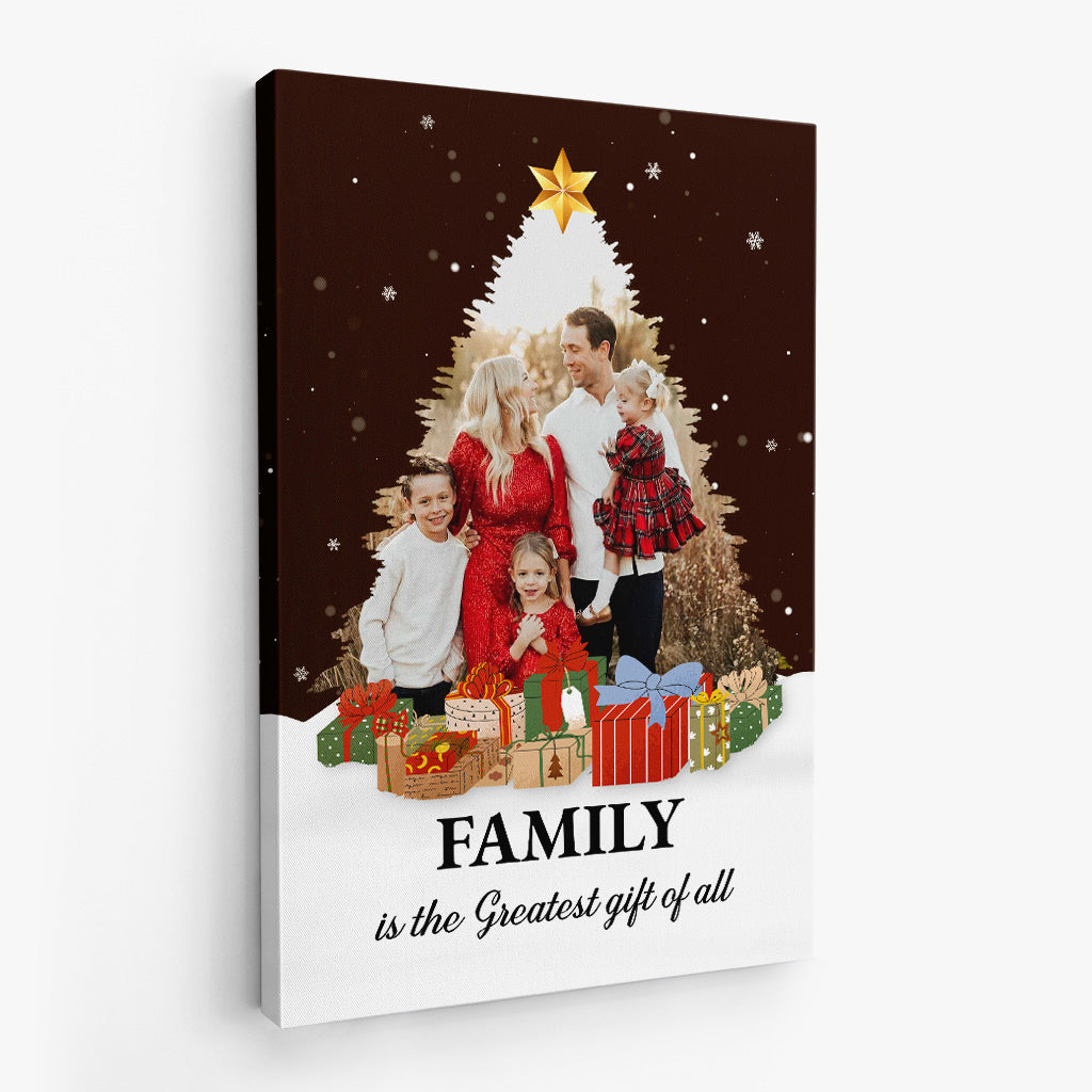 Personalised Family Christmas Canvas / Poster - Custom Photo Wall Art